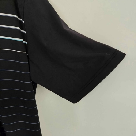 Kirkland Signature Men's Black Striped Performance Golf Polo Shirt Size XL - Picture 3 of 7